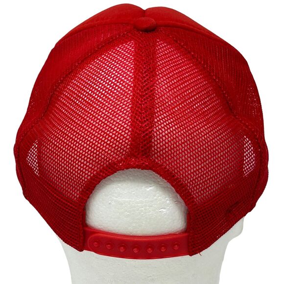 Vintage Super Bowl XXIII Trucker Hat Baseball Cap San Francisco 49ers 80s Red - Picture 3 of 13